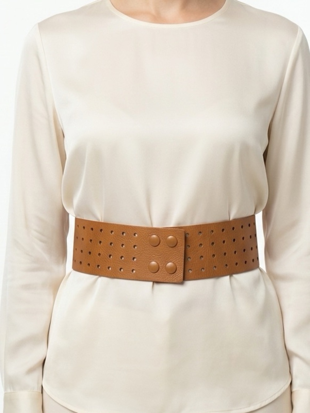 Brave leather wide leather belt
